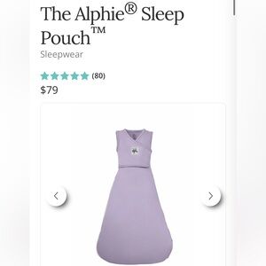 The Ollie world the Alphie sleep pouch lavender size: fox 14-24 mo